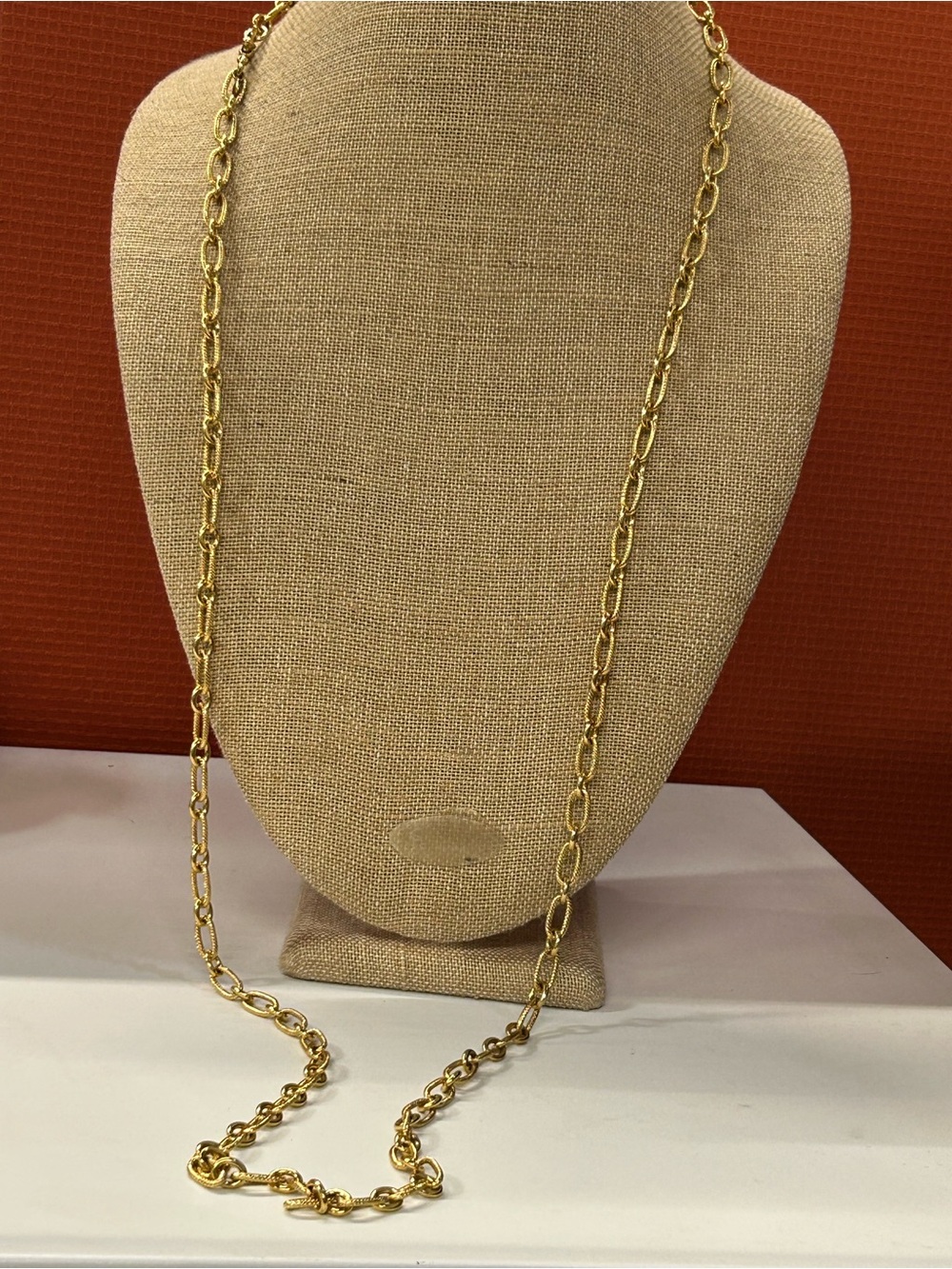 J. Crew Elegant Gold Link Long Necklace - Women Jewelry